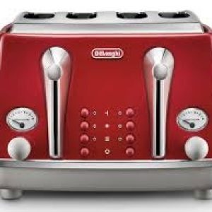 DELONGHI Icona Capitals 4-Slice Toaster - Red-0