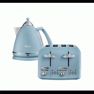 Delonghi Argento Flora Kettle and Toaster Set Blue-0