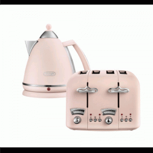 Delonghi Argento Flora Kettle and Toaster Set Pink-0