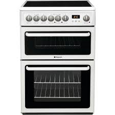 Hotpoint , 60cm, Double Oven, Freestanding Electric Cooker, White -0