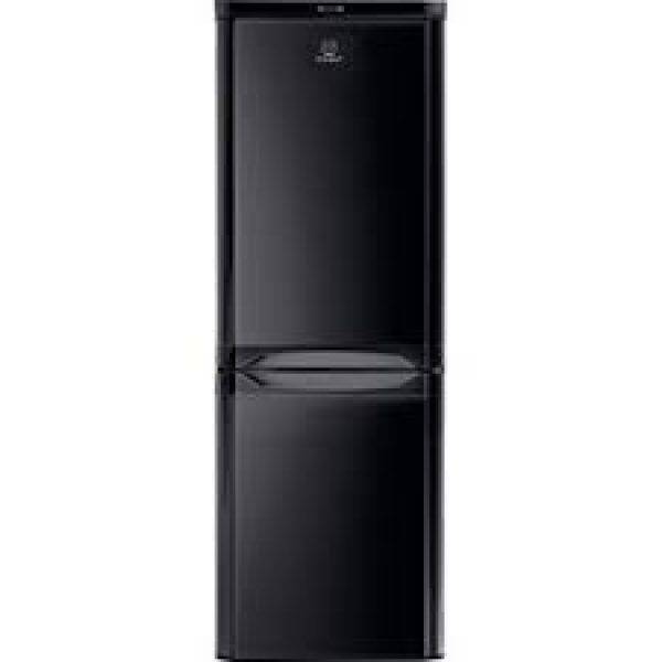 Indesit black store fridge freezer