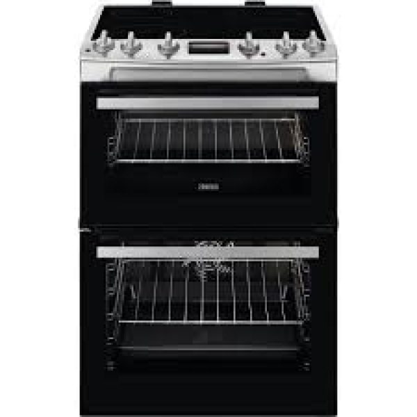 Zanussi 60cm Double Cavity Electric Oven I Stainless Steel-0