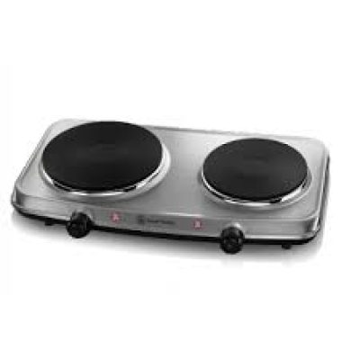 Russell Hobbs 2 Zone Electric Mini Hob - Stainless Steel