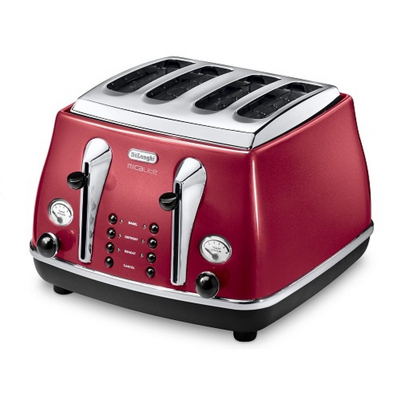 DELONGHI 4-Slice Toaster - Red Expert Nenagh