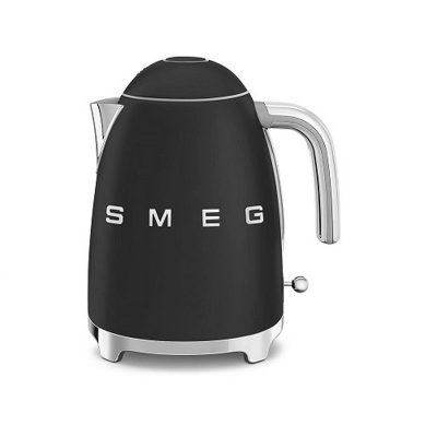 Smeg Retro 50's Style Kettle, 1.7 Litre, Soft Opening -  Matte Black