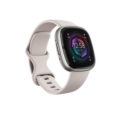 Fitbit Sense 2 Smartwatch | Lunar White & Platinum