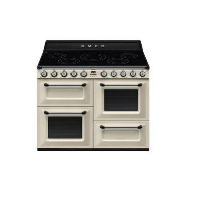 Smeg 110cm Victoria Traditional Electric Induction Range Cooker - Cream