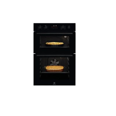 Electrolux Built In Double Oven, Catalytic Liners,  Black | EDFDC46K