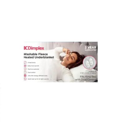 Dimplex King Washable Fleece Heated Underblanket – Dual Control
