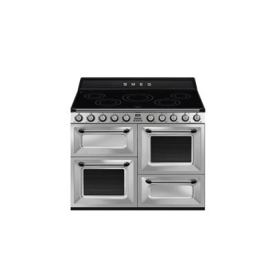 Smeg TR4110IX2 110cm Victoria Stainless Steel Four Cavity Traditional Range Cooker with Induction Hob