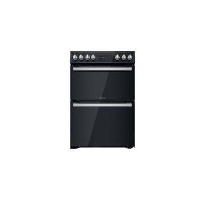 HOTPOINT 60cm Electric Cooker with Ceramic Hob - Black | HDT67V9H2CB/UK