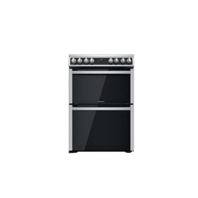 Hotpoint 60cm Freestanding Cooker twin Fan oven - Inox | HDM67V8D2CX
