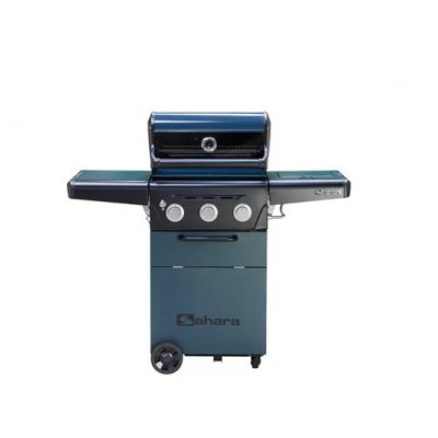 SAHARA 3 BURNER GAS BBQ WITH SIDE BURNER