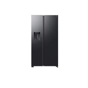 Samsung Series 6 No Frost Plumbed American Fridge Freezer -Black Steel | RS70F64KEFEU