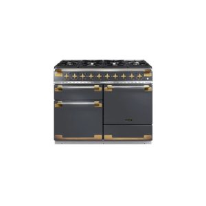 Rangemaster ELS110DFSL/AB Elise 110cm Dual Fuel Range Cooker - Slate/Antique Brass