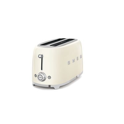 Smeg 50's Style 4 Slice, 2 Long Slot Toaster Gloss - Cream