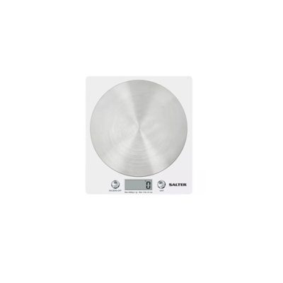 SALTER Disc 1036 WHSSDR Flat Digital Kitchen Scales - White