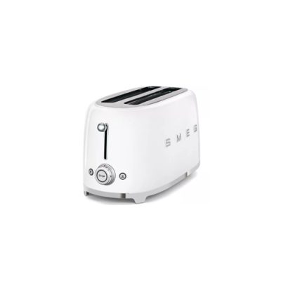 Smeg 50's Style 4 Slice 2 Long Slot Toaster Gloss - White