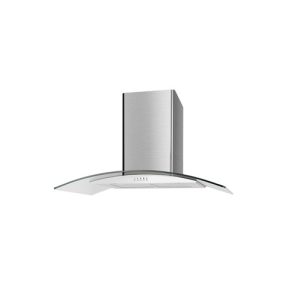Cata 90cm Curved Glass Chimney Hood - Stainless Steel || UBSCG90SS