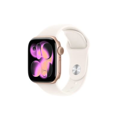 Apple Watch Series 11 GPS 46mm – Rose Gold Aluminum – Light Blush Sport Band M/L | MEV74MP/A