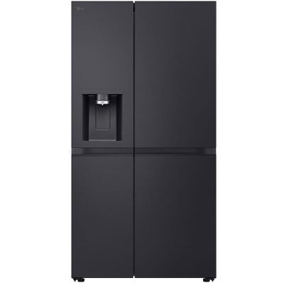 LG Freestanding Side-by-Side American Fridge Freezer - Matte Black | GSLE81EPBD
