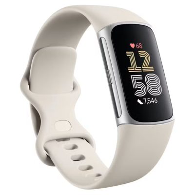 Fitbit Charge 6 Fitness Tracker | Porcelain / Silver Aluminium