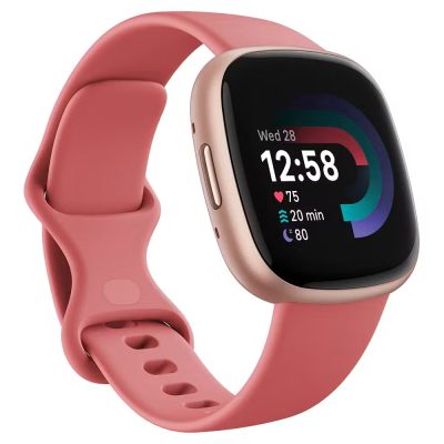 Fitbit Versa 4 Smartwatch | Pink Sand & Copper Rose
