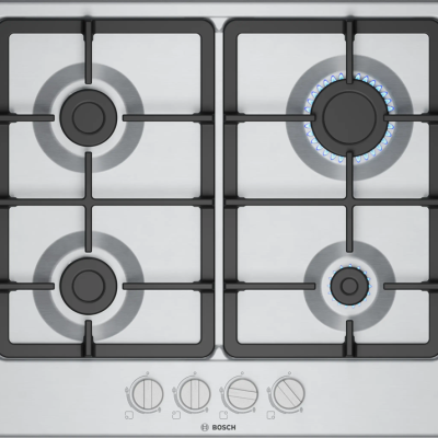 Bosch Series 4 Gas Hob 60cm - Stainless steel | PGP6B5K90