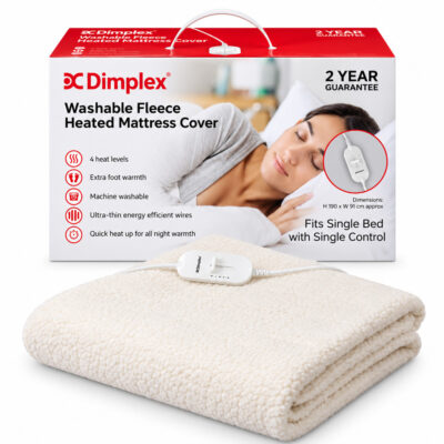 Dimplex Single Fleece Mattress Cover - Single Control