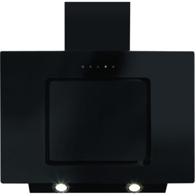 CDA 70cm Angled Chimney Cooker Hood - Black | EVA70BL