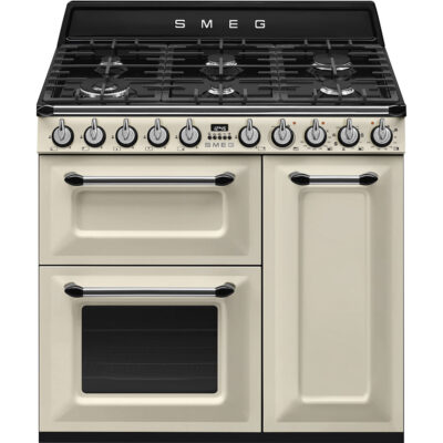 Smeg Victoria 90cm Dual Fuel Range Cooker - Cream | TR93P